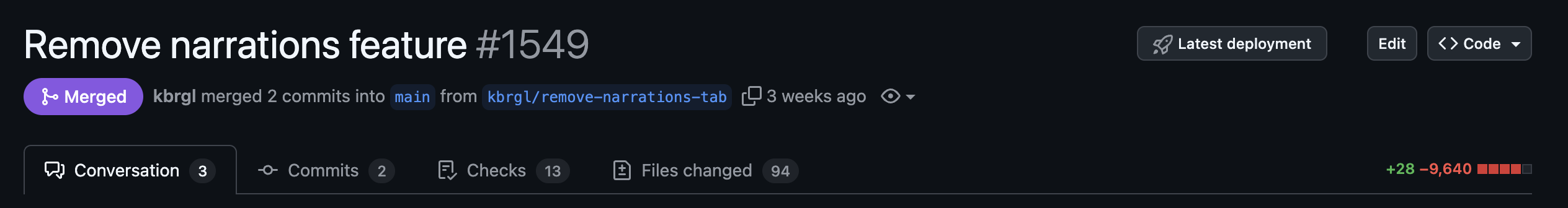 Using Opus 4.5 to remove a large feature